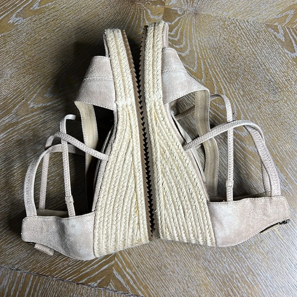 EILEEN FISHER Suede Wanda Espadrille Sandals 10